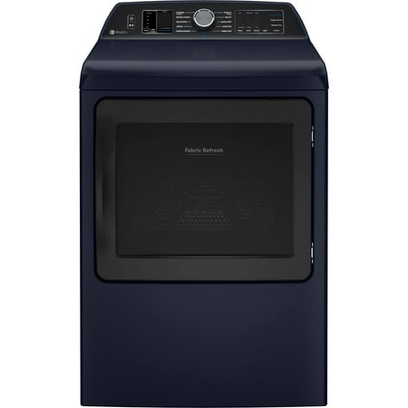 GE Profile - 7.3 Cu. Ft. Smart Electric Dryer with Fabric Refresh, Steam, and Washer Link - Sapphire Blue