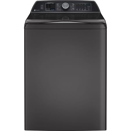 GE Profile - 5.4 Cu. Ft. High Efficiency Smart Top Load Washer with Smarter Wash Technology, Easier Reach & Direct Drive Motor - Diamond Gray