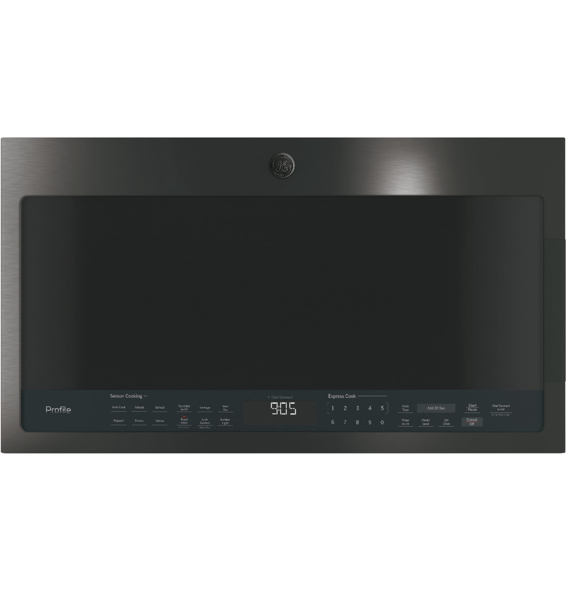 Ge Pvm9005bl Profile 30" Wide 2.1 Cu. Ft. 1000 Watt Over The Range Microwave - Stainless