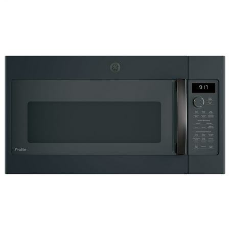 GE Profile - 1.7 Cu. Ft. Convection Over-the-Range Microwave with Sensor Cooking - Black slate