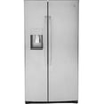 thumbnail image 1 of GE PZS22MYKFS 36 Inch Freestanding Counter Depth Side by Side Refrigerator with 22.1 cu. ft. Capacity, 4 Glass Shelves, External Water Dispenser, with Door Lock, Crisper Drawer, Ice Maker, Frost Guard, 1 of 5
