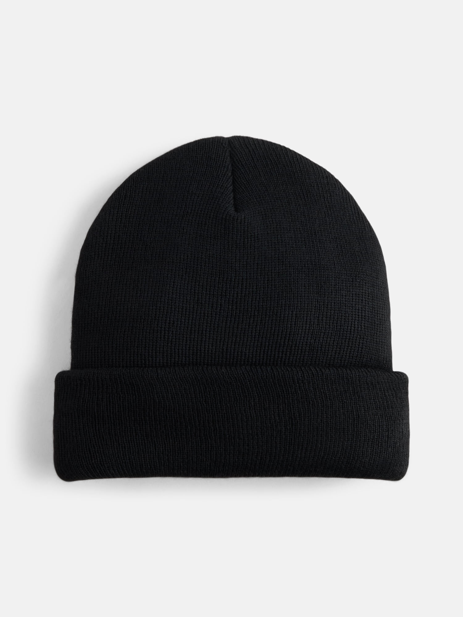 George Men's Knit Cuffed Beanie Hat, Black