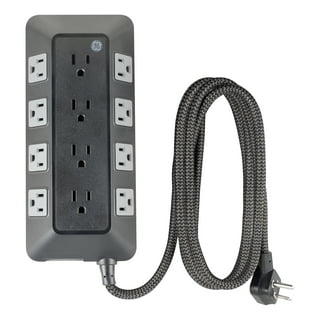 Woods 41008 Surge Protector One 3-prong Power Outlet LED Indicator Light  and Alarm, 1080J, White