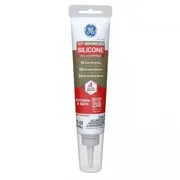 GE Advanced Silicone Kitchen & Bath Sealant, Clear 2.8 oz Squeeze Tube