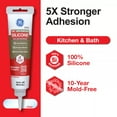 thumbnail image 1 of GE Advanced Silicone Kitchen & Bath Sealant, Pack of 1, Clear 2.8 fl oz Tube, 1 of 12