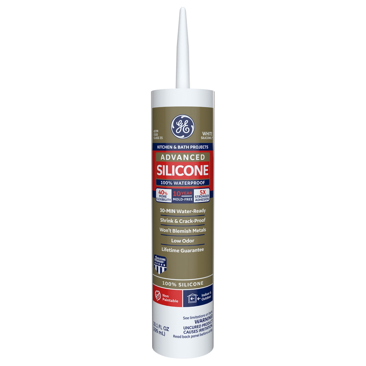 GE Advanced Silicone 2 Kitchen & Bath Sealant Caulk