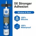 thumbnail image 1 of GE Advanced Silicone Window & Door Sealant, Pack of 1, Black 10.1 fl oz Cartridge, 1 of 17