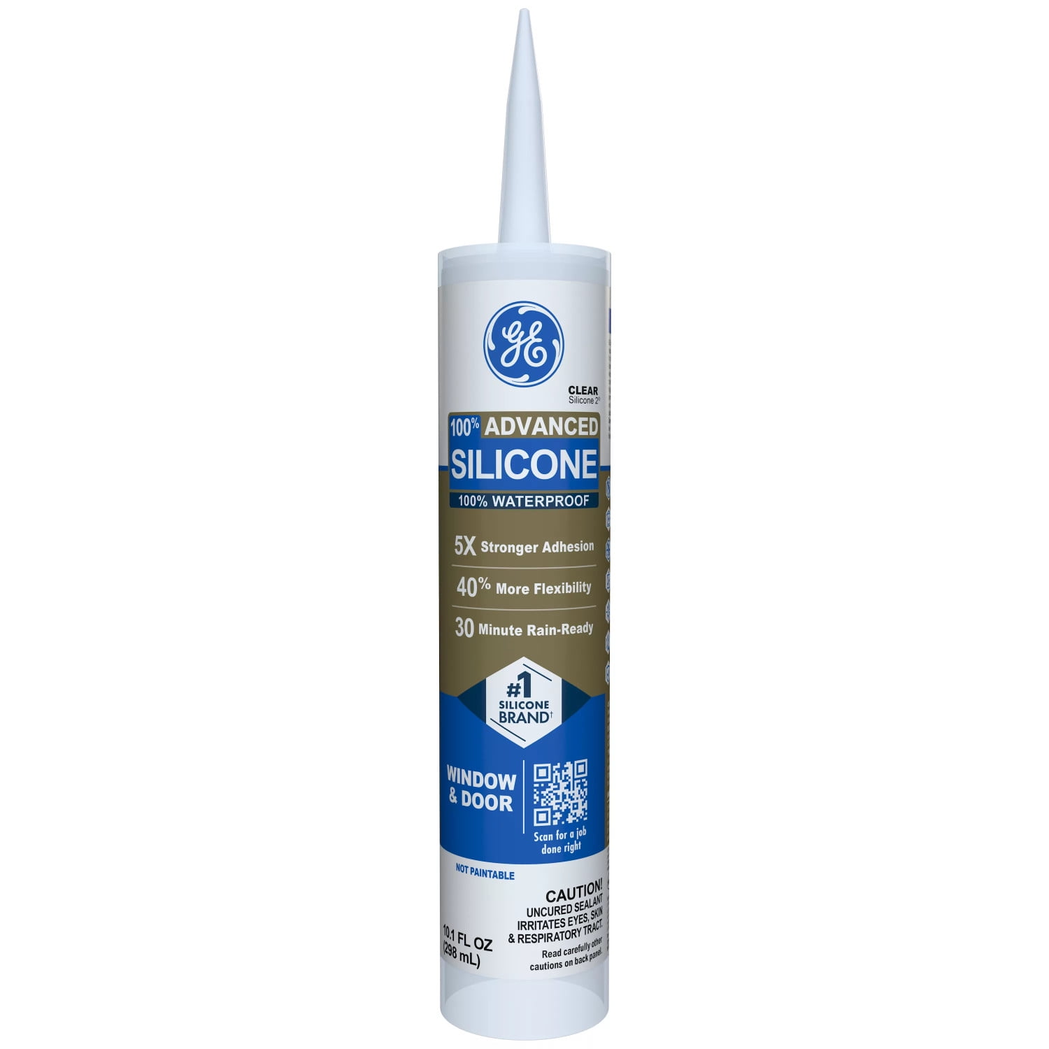 Clear 10.1 oz Silicone Window and Door Sealant Caulk