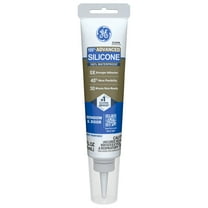 GE Advanced Silicone Window & Door Sealant, Pack of 1, Clear 2.8 fl oz Tube