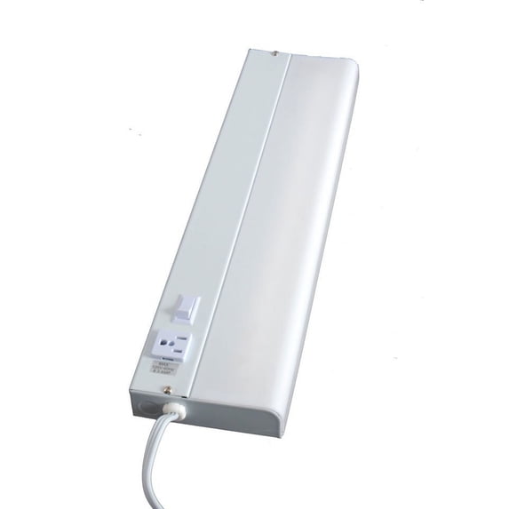 GE Advantage 18in. Fluorescent Plug-In Light Fixture, Extra Outlet, 16546