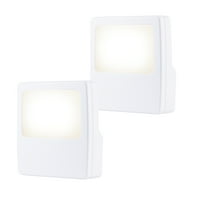 GE Always-on LED Plug-in Night Light, 2-Pack, Soft White Glow, 6.5 in, 3.63 in
