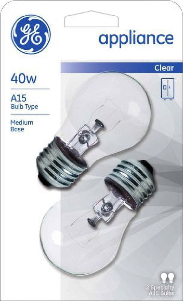 GE Appliance Light Bulb 40w A15 2Count (Pack of 3)