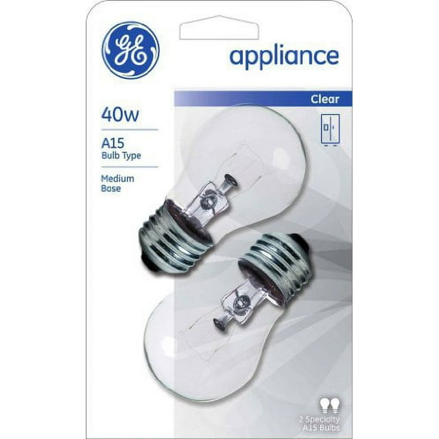 GE Appliance Light Bulb 40w A15 2Count (Pack of 3)