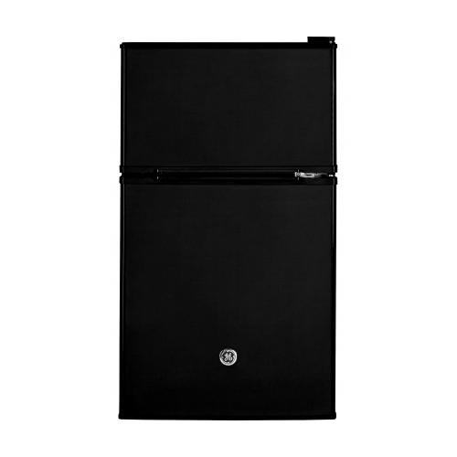 GE Appliances 3.1 Cu Ft Two Door Compact Refrigerator, Black