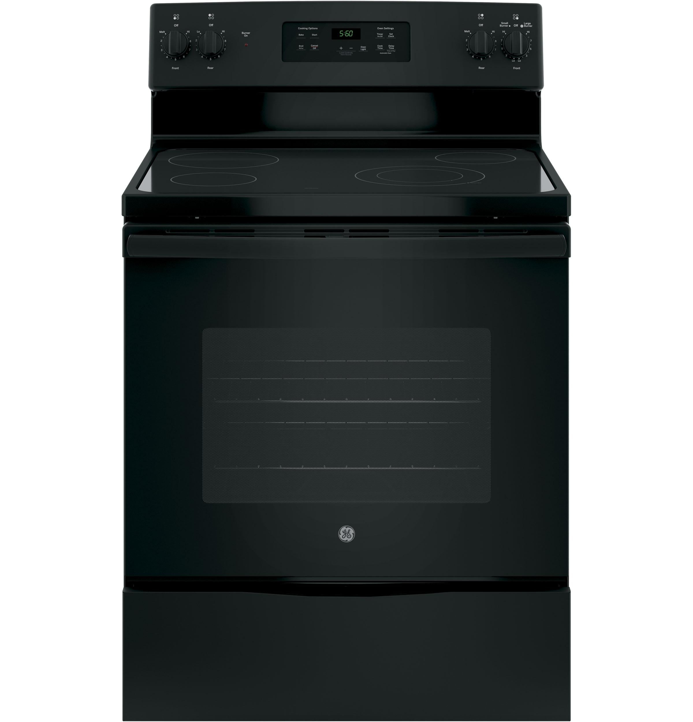 GE Appliances 30” Electric Cooking Range in Black