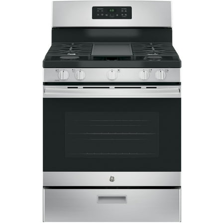 GE - 5.0 Cu. Ft. Freestanding Gas Range - Stainless Steel