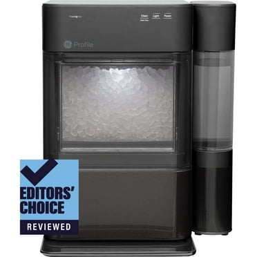 GE Appliances 38 lbs Capacity Built-In Ice Maker, Black Stainless Steel
