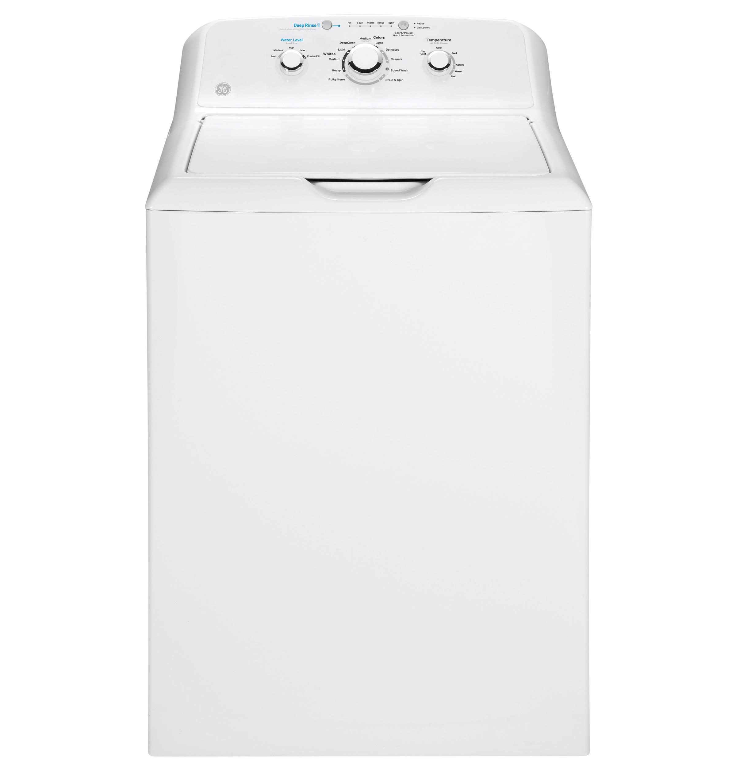GE® Appliances 4.2 cu. ft. Capacity Washer Top Load with Stainless Steel Basket model GTW335ASNWW - image 1 of 5