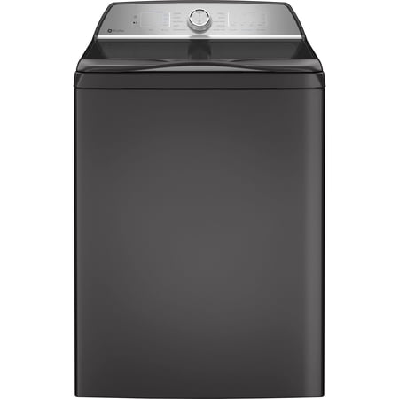 GE Profile - 4.9 Cu. Ft. High Efficiency Smart Top Load Washer with Smarter Wash Technology, Easier Reach & Microban Technology - Diamond Gray