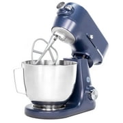 GE Appliances 5.3 qt Stand Mixer, Blue with Flat Beater, Dough Hook, Wire Whisk