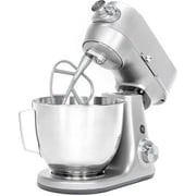 GE Appliances 5.3 qt Stand Mixer, Stainless Steel with Flat Beater, Dough Hook, Whisk