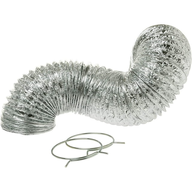 GE Appliances 8' Dryer Vent, Flexible Foil Clothes Dryer Duct with