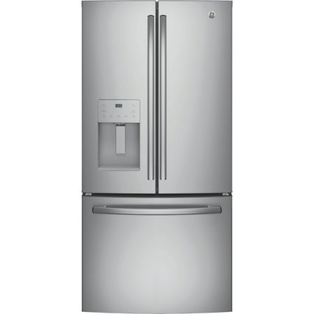 GE - 23.6 Cu. Ft. French Door Refrigerator - Stainless steel
