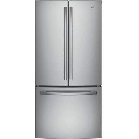 GE - 18.6 Cu. Ft. French Door Counter-Depth Refrigerator - Stainless steel