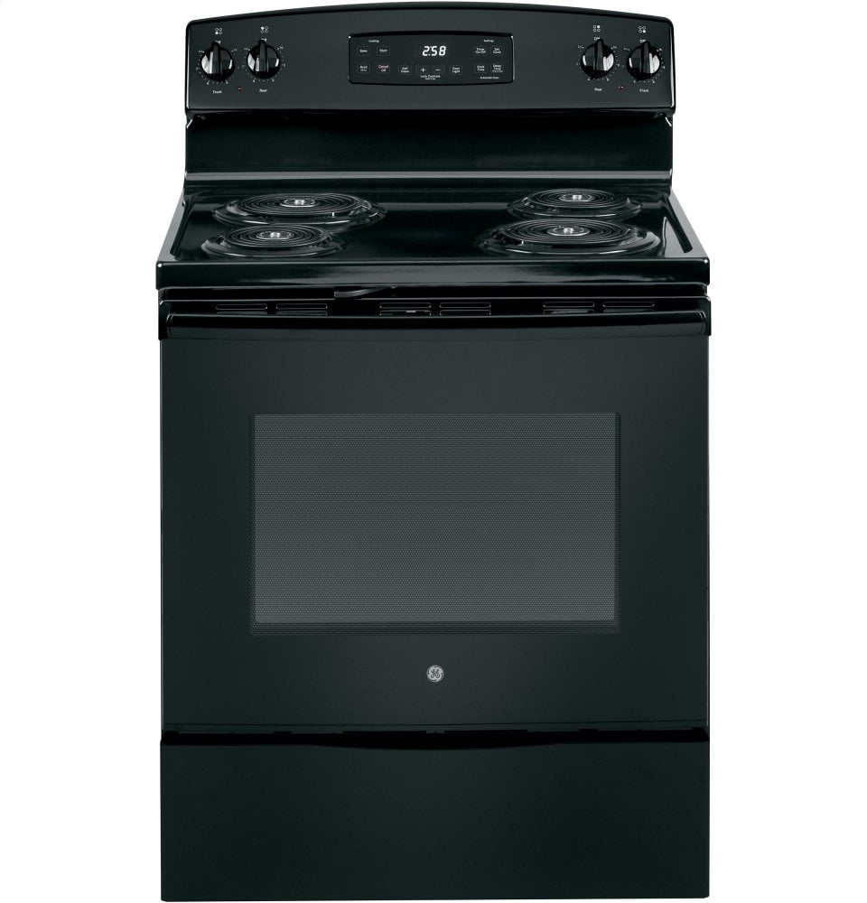 GE Appliances JB258DMBB 30 Inch Electric Freestanding Range Black