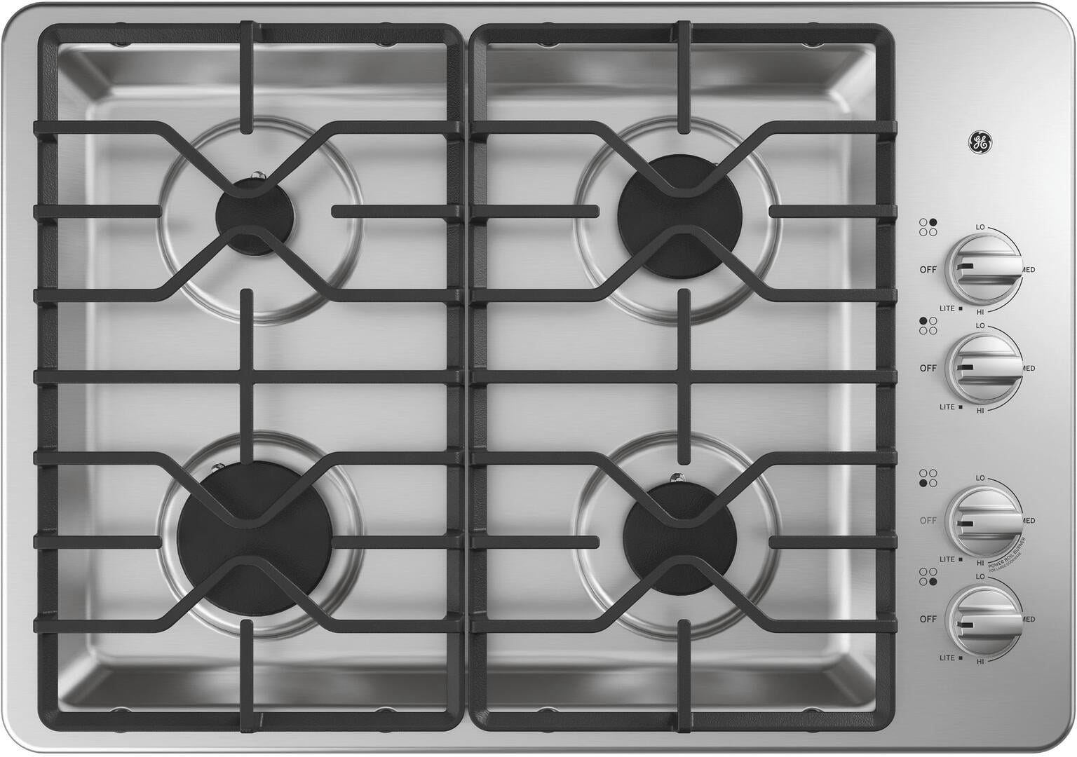 GE Appliances JGP3030SLSS 30 Inch Gas Sealed Burner Cooktop Stainless Steel Sansujyuku sansujyuku.com