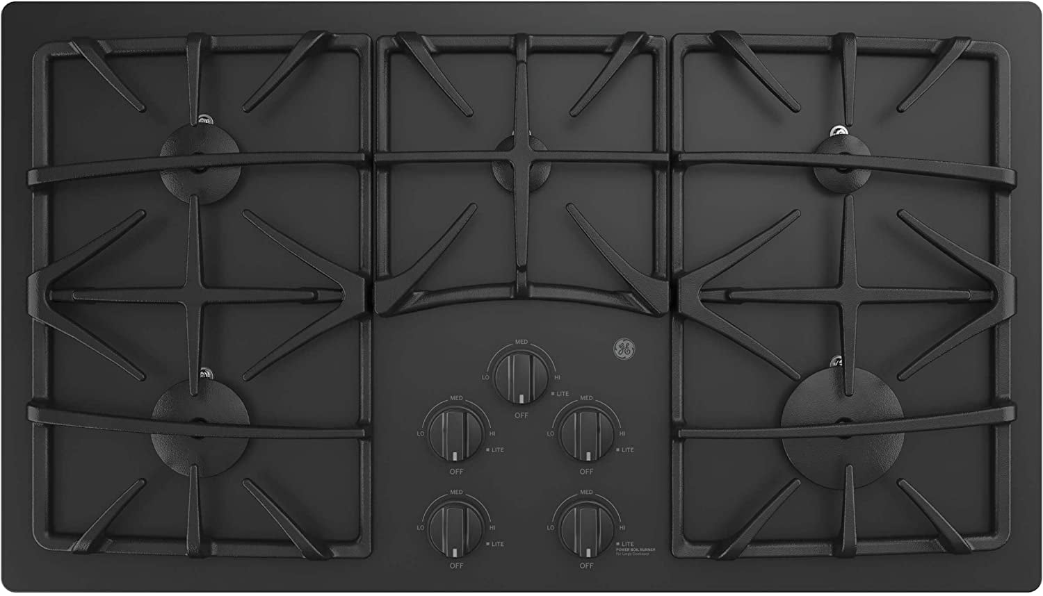 GE JGP5536DLBB 36 Inch Built-In Gas Cooktop with Sealed Burners