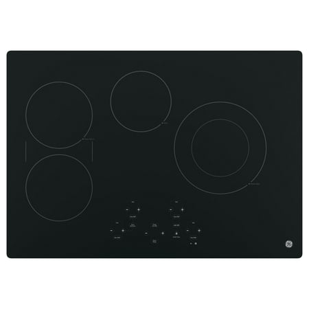 GE - 30" Built-In Electric Cooktop - Black on Black