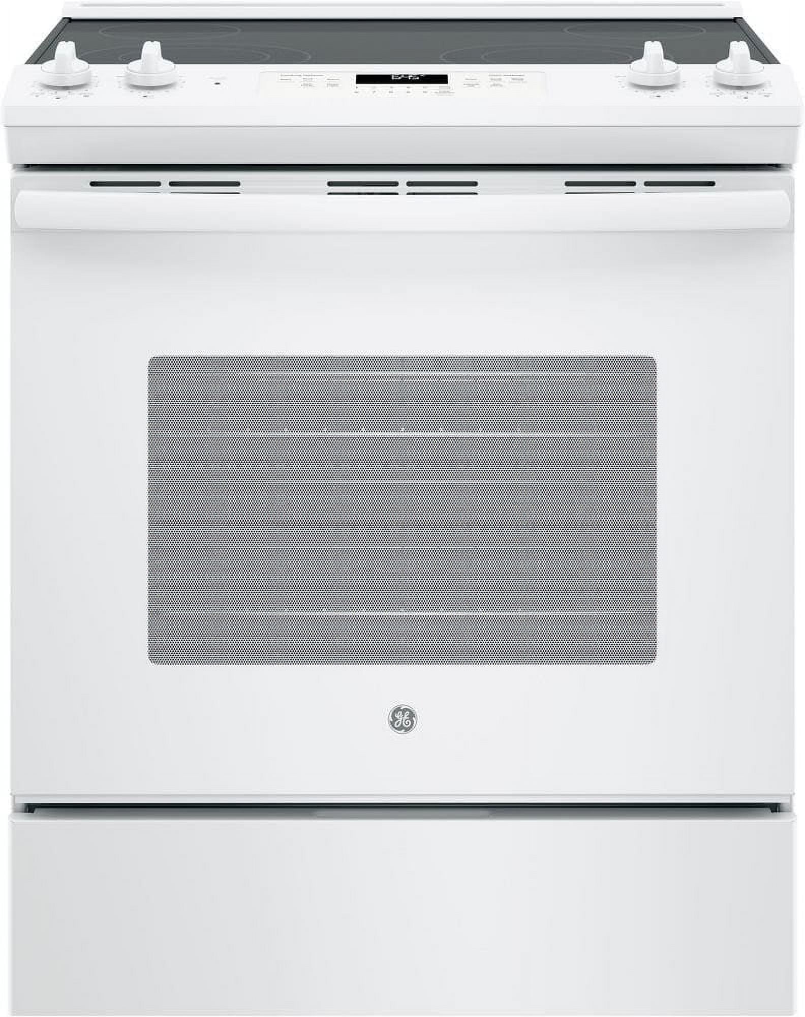 GE JS645DLWW 30 Inch Slide In Electric Range with 4 Heating Elements