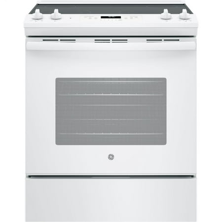 GE - 5.3 Cu. Ft. Self-Cleaning Slide-In Electric Range - White