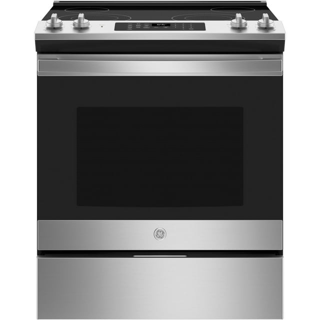 GE Appliances JS645SLSS 30 in. Slide-In Electric Range with Self-Cleaning Oven&#44; Stainless Steel