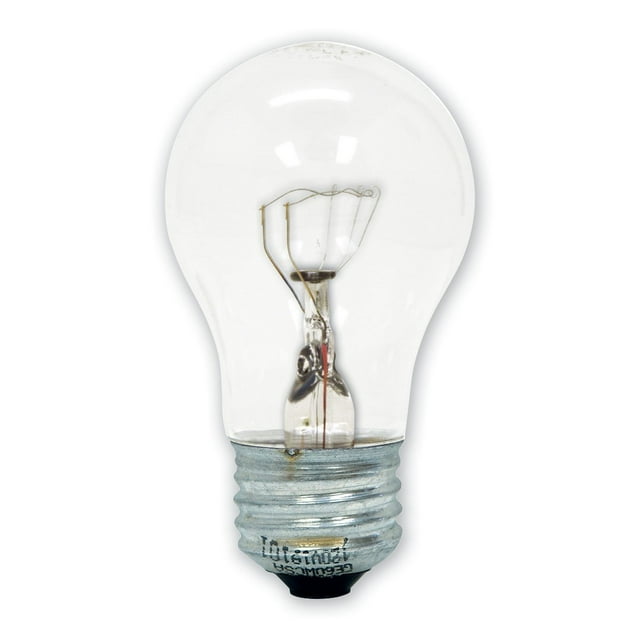 GE Appliances Light Bulb, 40 Watt, Medium Base, Clear Glass, Fridge