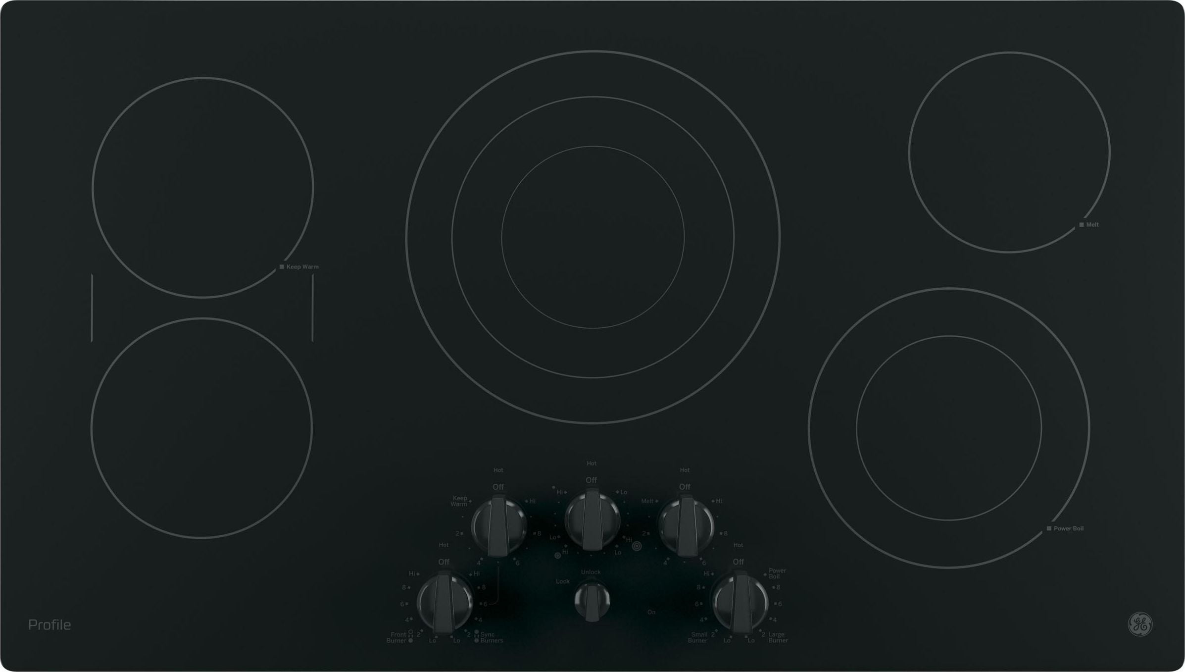 GE PP7036DJBB 36 Inch Built-In Cooktop with Smoothtop