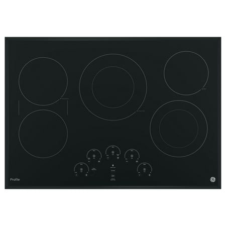 GE Profile - 30" Built-In Electric Cooktop - Black on black