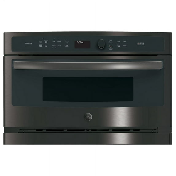 GE Appliances PSB9240BLTS 30 Inch Electric Single Wall Oven/Microwave Combo Black Stainless Steel