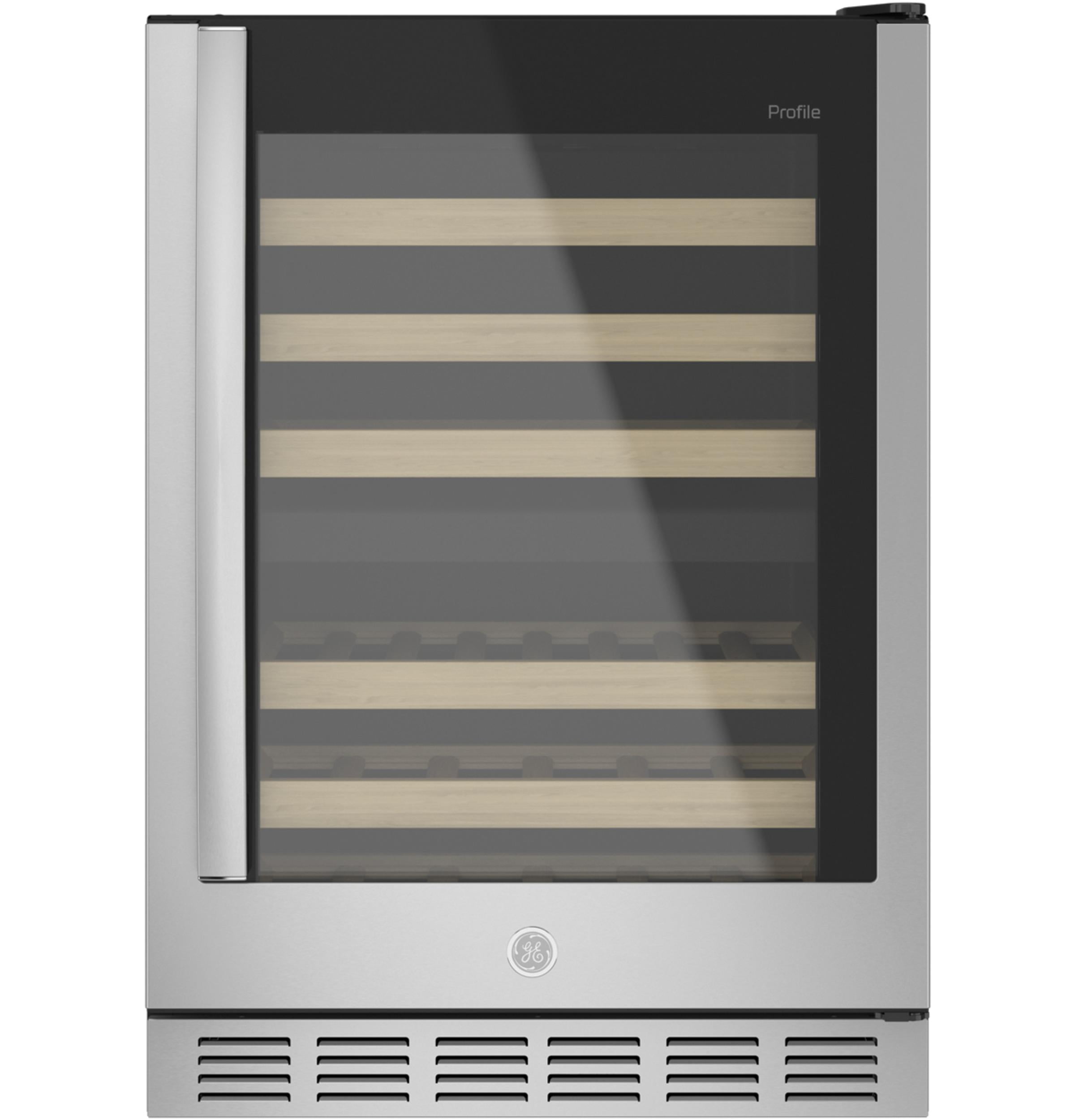 Stainless Steel Dual Zone Wine Cooler with Wooden Racks