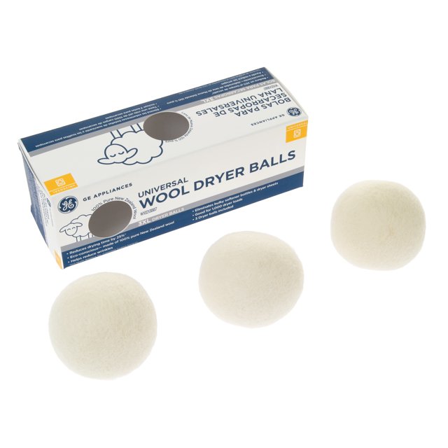 GE Appliances Wool Dryer Balls, 3 Pack, WX02X30937