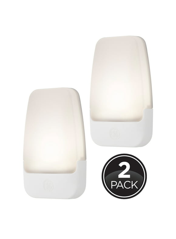 GE Automatic LED Plug-in Night Light, Light Sensing, 5 in, 2-Pack