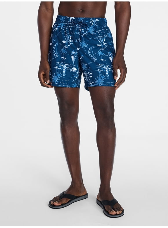 Men's and Big Men's Swim Shorts, 6" Inseam, Sizes S-3XL