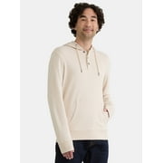 George Men's Button Henley Hoodie with Long Sleeves, Sizes S-3XL