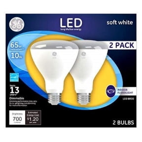 GE Basic Led Dimmable Indoor Flood Light Bulbs, Br30, 8 W, Soft White (Pack of 5)
