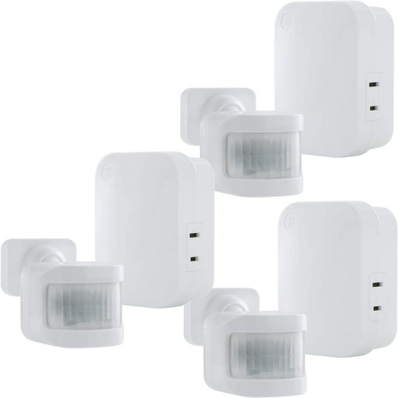 GE Battery Powered Motion Activated Lighting Control, 3 Pack, Portable motion sensor,  59315