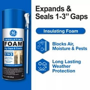 GE Big Gaps & Cracks Insulating Foam, Pack of 1, Yellow 12 oz Can