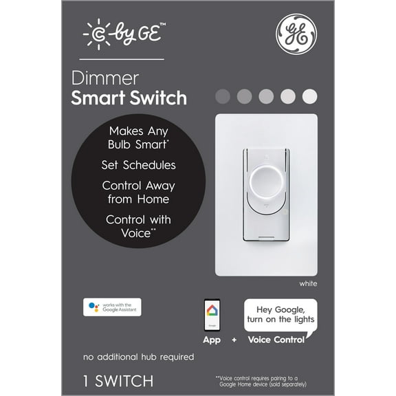 GE C by GE On / Off / Dimmer Smart Switch, 4-Wire, 1-Pack (Packaging May Vary)