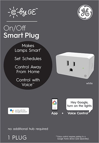 GE C On/Off Smart Plug - White 