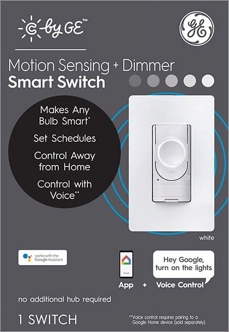 GE C by GE Wall On / Off Motion Sensing Dimmer Smart Switch, 1-Pack (Packaging May Vary)